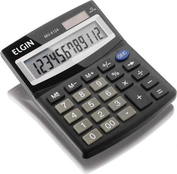 Imagem de Calculadora de mesa 12 digitos mv-4124 preta