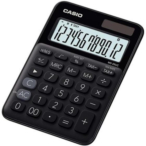 Imagem de Calculadora De Mesa 12 Dígitos Preta - Ms-20uc-bk-n-dc