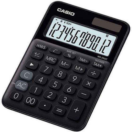 Imagem de Calculadora De Mesa 12 Dígitos Preta - Ms-20uc-bk-n-dc