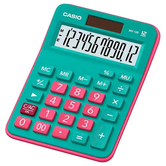 Imagem de Calculadora De Mesa 12 Digitos Verde Mx-12b-gnrd