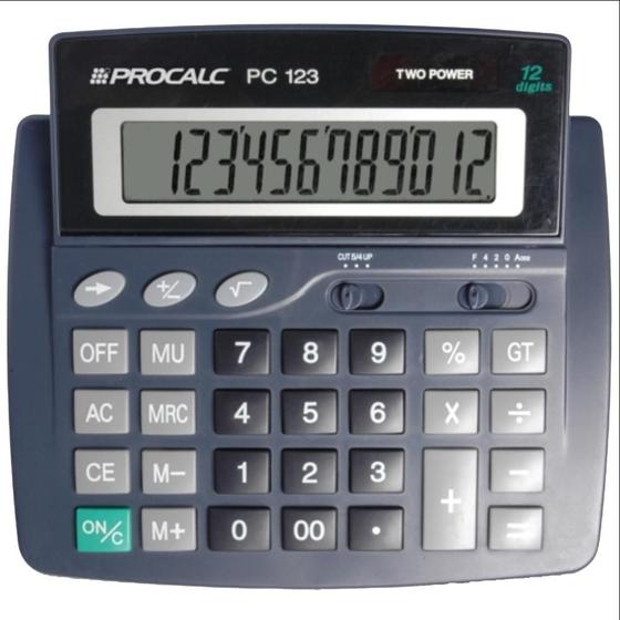 Imagem de Calculadora de Mesa 12digitos Grande Pc123  Procalc
