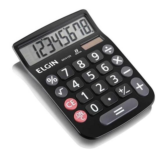 Imagem de Calculadora de mesa 8 dig mv4133 preto elgin