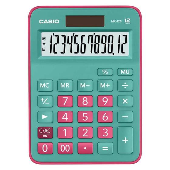 Imagem de Calculadora de Mesa Casio 12 Dígitos MX-12B-GNRD - Verde