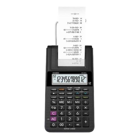 Imagem de Calculadora de Mesa Casio C/ Bobina HR-8RC Cor: Preto