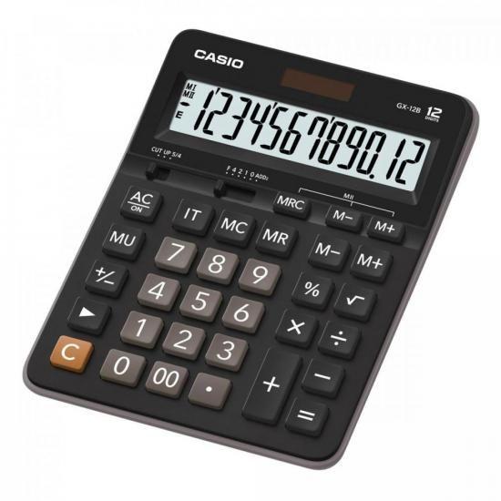 Imagem de Calculadora de Mesa Casio GX-12B 12 Dígitos Preta