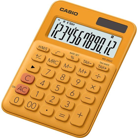 Imagem de Calculadora de Mesa Casio MS20UC 12 Dígitos Laranja