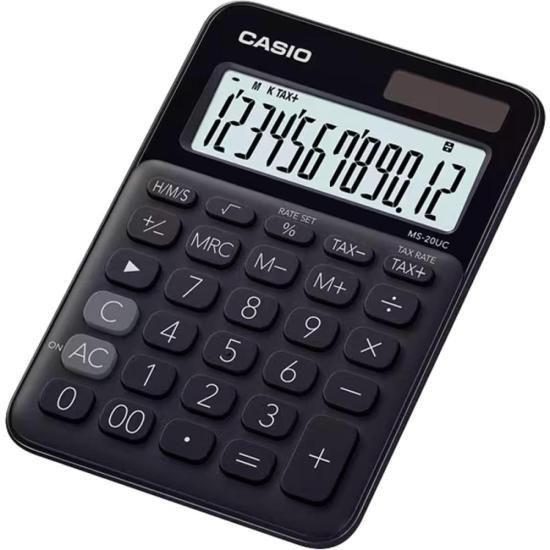 Imagem de Calculadora de Mesa Casio MS20UC 12 Dígitos Preta