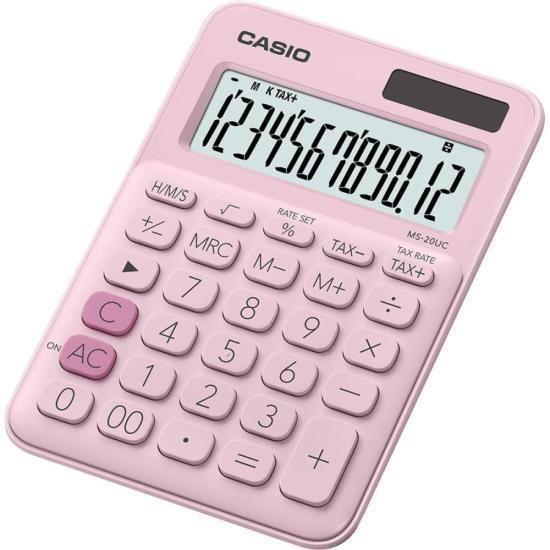 Imagem de Calculadora De Mesa Casio Ms20Uc 12 Digitos Rosa Claro