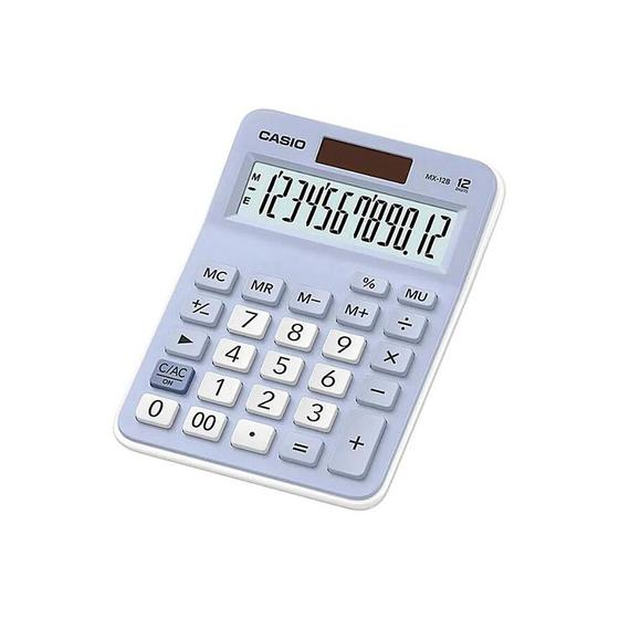Calculadora de Mesa Casio MX-12B-LB Azul Menor preço em Calculadora de Mesa Casio MX-12B-LB Azul