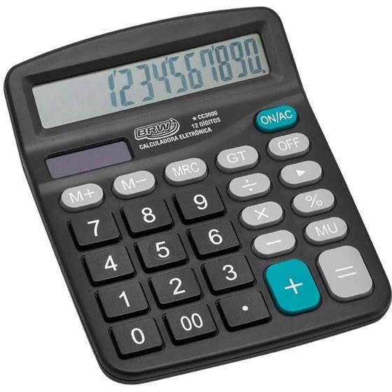 Imagem de Calculadora de mesa cc3000 12 dígitos preta brw