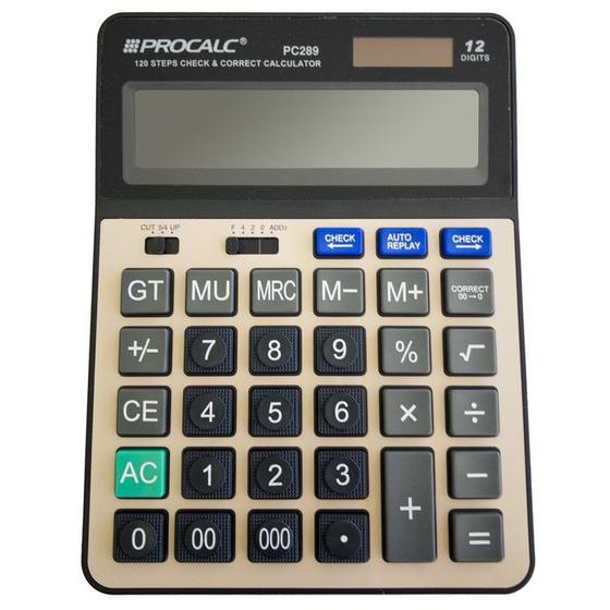 Imagem de Calculadora De Mesa com 12 Dígitos Procalc PC289 - Solar