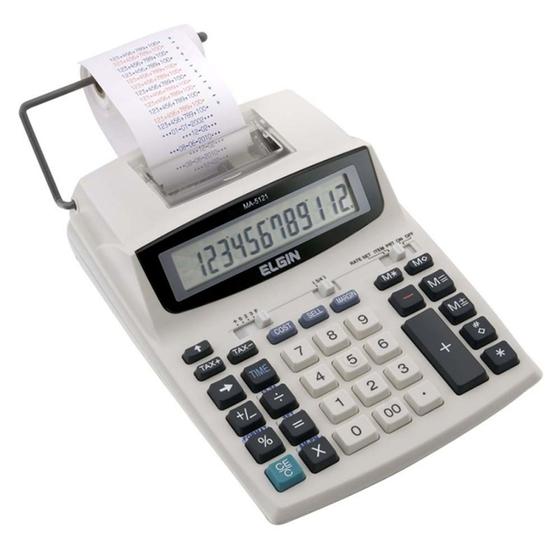 Imagem de Calculadora De Mesa Com Bobina 12 Dígitos Ma-5121 Elgin
