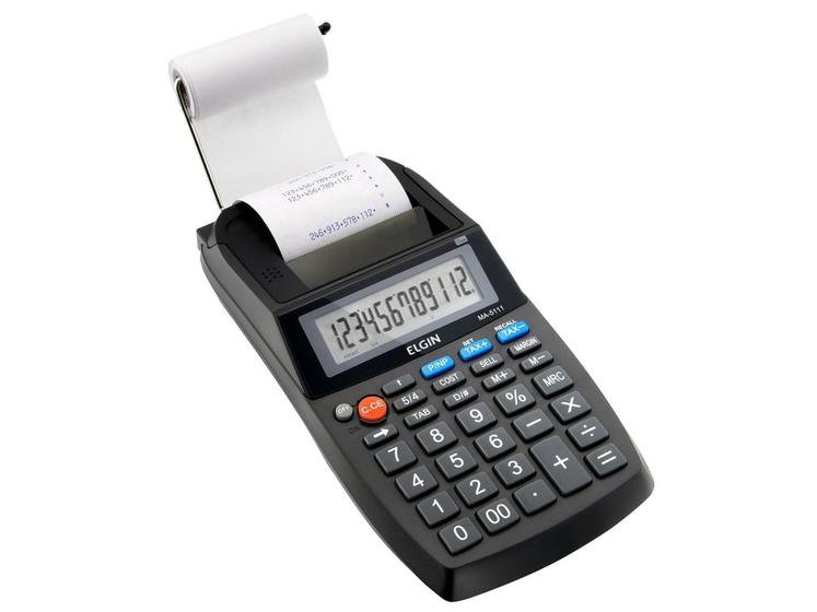Calculadora de Mesa com Bobina - Elgin MA 5111 Menor preço em Calculadora de Mesa com Bobina - Elgin MA 5111