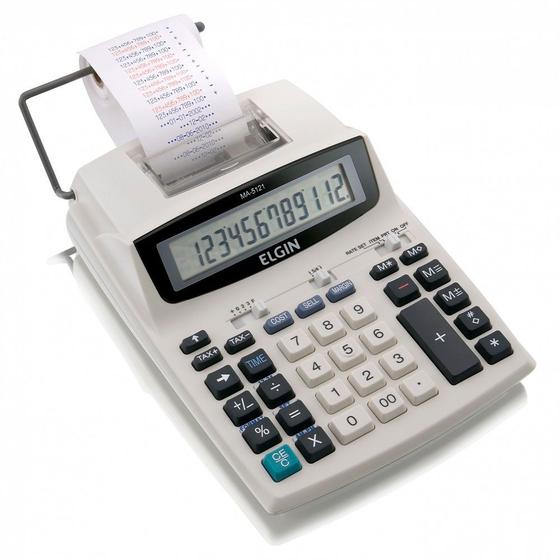 Imagem de Calculadora De Mesa Com Impressão em Bobina Elgin Ma5121