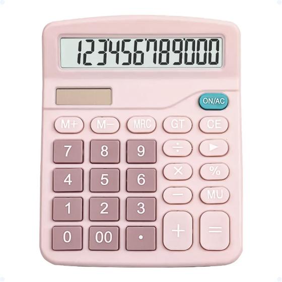 Imagem de Calculadora De Mesa Comercial Grande Básica Escritório Solar