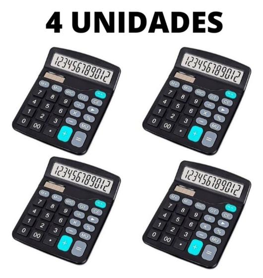 Imagem de Calculadora De Mesa Escritório Display 12 Digitos 4 Unidades