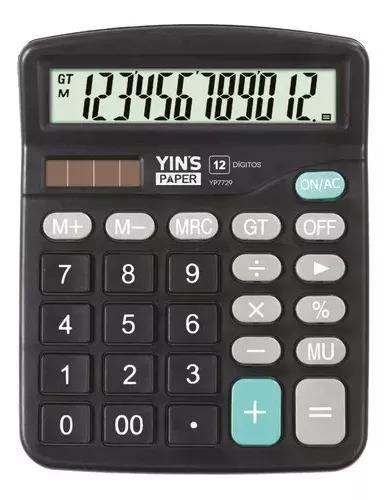 Imagem de Calculadora De Mesa Escritório Escolar Comercial 12 Dígitos