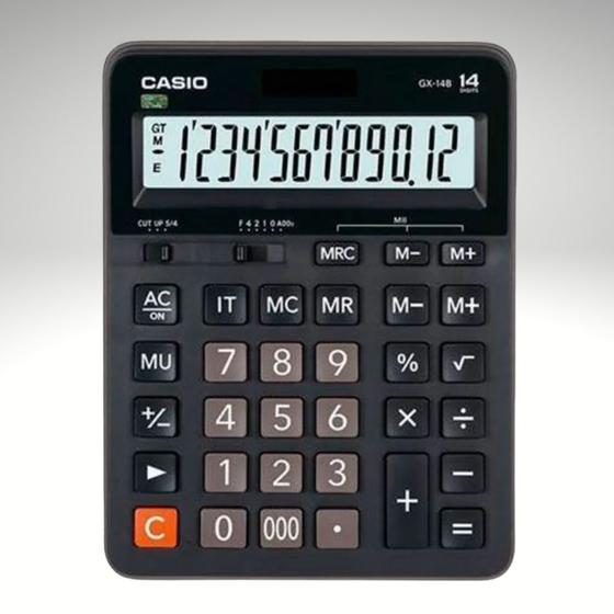 Imagem de Calculadora de Mesa Grande Casio 14 dígitos GX-14B