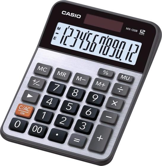 Imagem de Calculadora de mesa pequena 12 dígitos  mx120bs4dc prata