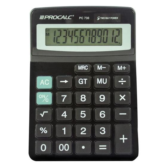 Imagem de Calculadora de Mesa Procalc PC730 12 Digitos