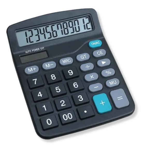 Imagem de Calculadora Eletrônica 12 Dígitos De Mesa Casa Escritório comércio
