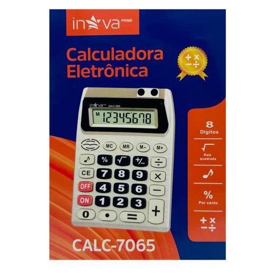 Imagem de Calculadora Eletrônica 8 Dígitos Inova