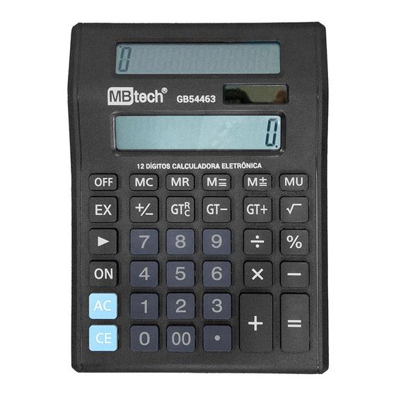 Imagem de Calculadora eletrônica com display duplo