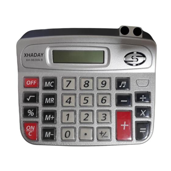 Imagem de Calculadora eletrônica de mesa com 8 dígitos, desligamento automático, multi função.