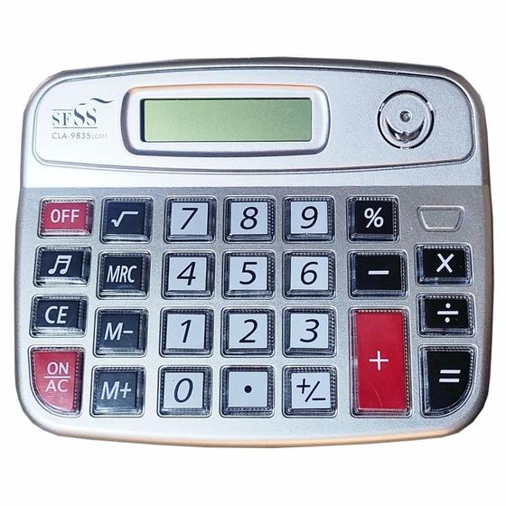 Imagem de Calculadora Eletrônica Mesa Comercial Escritório 8 Dígitos