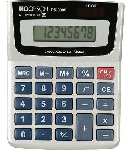 Imagem de Calculadora Eletrônica Prata Hoopson 8 Dígitos PS-8985