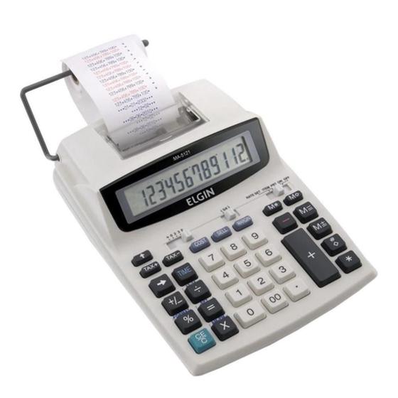 Imagem de Calculadora Elgin Com Bobina Branca 12 Dígitos Ma-5121