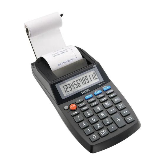 Calculadora Elgin compacta com bobina 12 dígitos MA-5111 Menor preço em Calculadora Elgin compacta com bobina 12 dígitos MA-5111