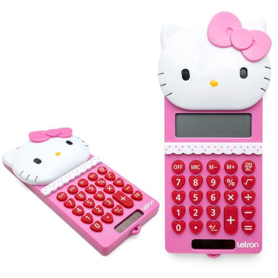 Imagem de Calculadora escolar 8 digitos hello kitty - letron