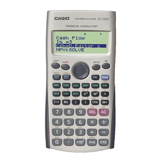 Imagem de Calculadora financeira Casio c/ monitor de 4 linhas FC-100V