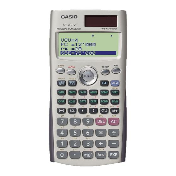 Imagem de Calculadora financeira Casio c/ monitor de 4 linhas FC-200V