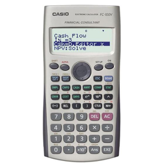Imagem de Calculadora Financeira Casio Digital FC-100V - Cinza