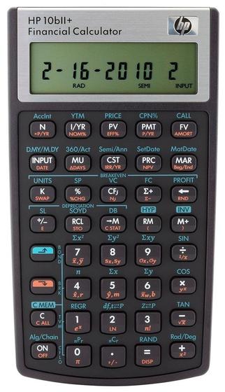 Imagem de "Calculadora Financeira HP 10BII+ - 12 Dígitos e Design Moderno - Cinza"