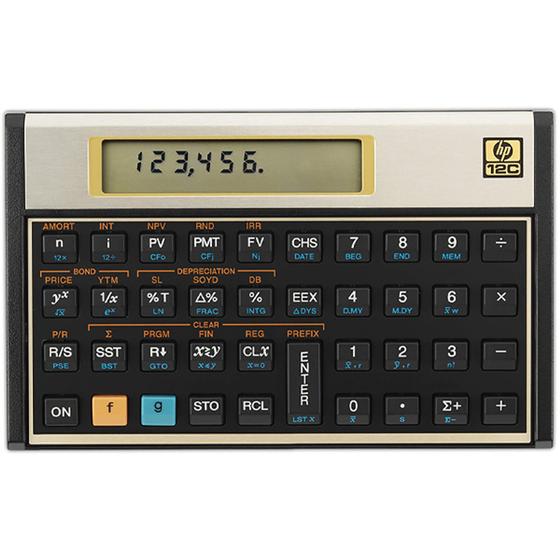 Imagem de Calculadora Financeira HP 12C 10 Dígitos com 120 Funções - Preta / Dourada