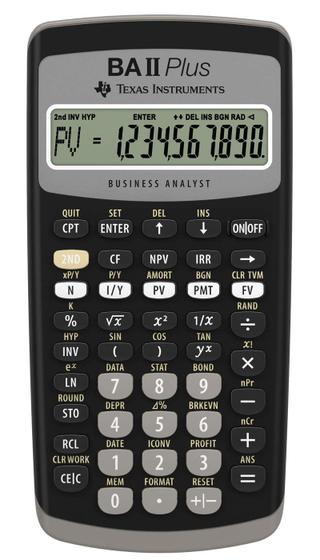 Imagem de Calculadora Financeira Texas Instruments BA II Plus - Edição Preta