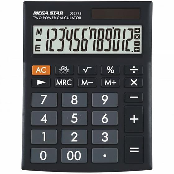 Imagem de Calculadora Megastar DS2772 de 12 Digitos - Preto