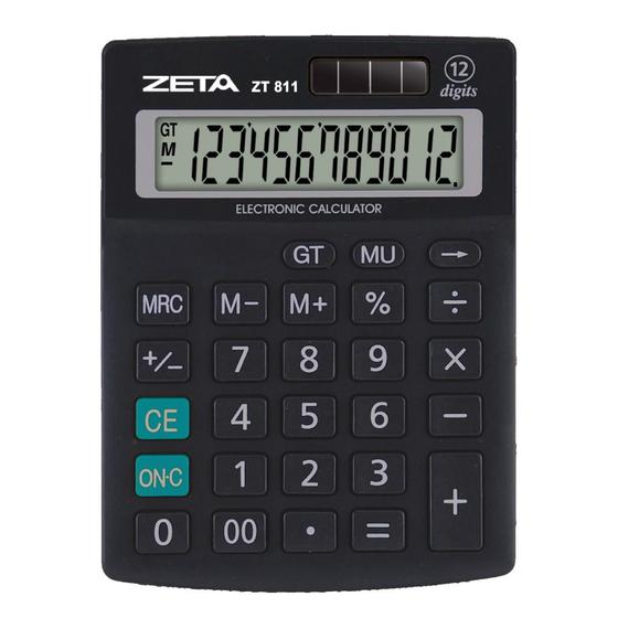 Imagem de Calculadora mesa 12 dig. zeta zt-811 auto power off