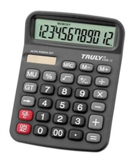 Imagem de Calculadora Mesa Cinza 836b-12 Truly