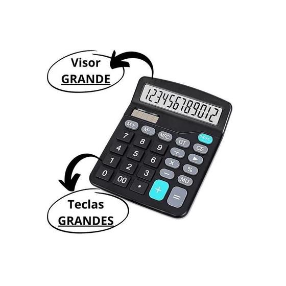 Imagem de Calculadora Mesa Escritório Número Display Grande 12 Dígitos