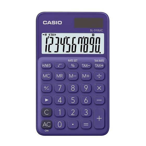 Imagem de Calculadora Portátil Casio c/ visor amplo 10 dígitos e alimentação Dupla 