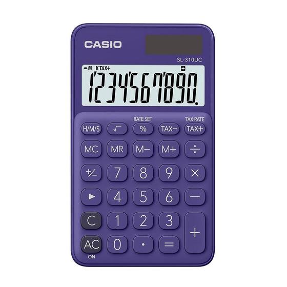 Imagem de Calculadora Portátil Casio c/ visor amplo 10 dígitos e alimentação Dupla