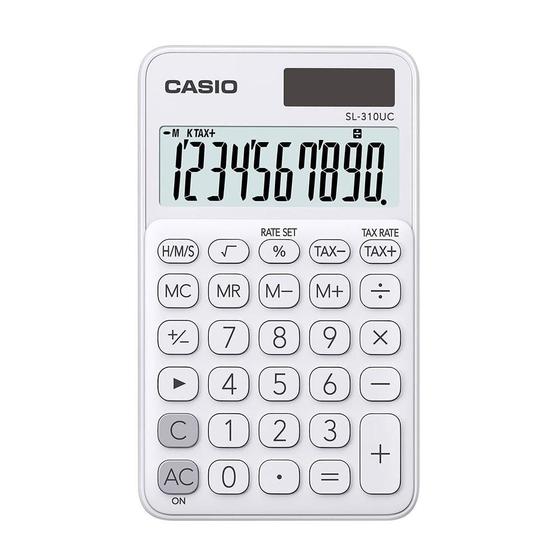 Imagem de Calculadora Portátil Casio c/ visor amplo 10 dígitos e alimentação Dupla