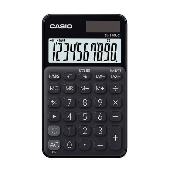Imagem de Calculadora Portátil Casio c/ visor amplo 10 dígitos e alimentação Dupla 