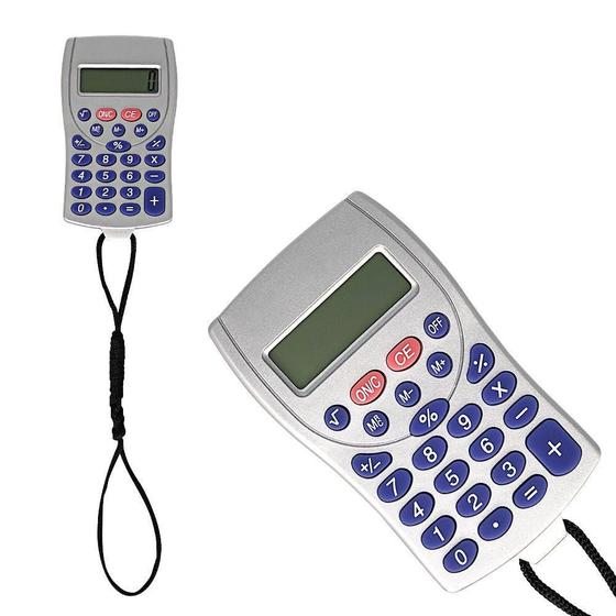Imagem de Calculadora Portátil De 8 Digitos Com Cordão Para Pendurar