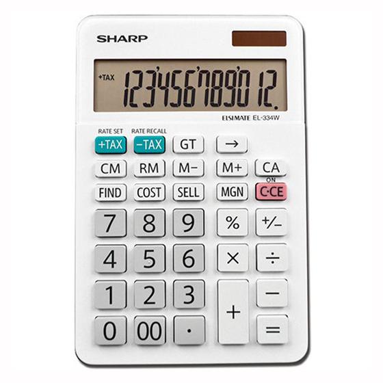 Imagem de Calculadora Profissional Sharp EL-334WB de 12 Digitos - Branca