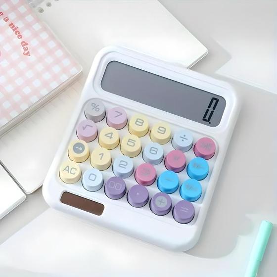 Imagem de Calculadora Retangular 12 Dígitos Botões Coloridos Opapro OPA-J011